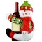 Christmas Tree Topper Snowman,Unique Holiday Xmas Decorations Funny Home Decor,Also Be Used As Curtain Tie and Hugger Wine Bottle,Red White Green